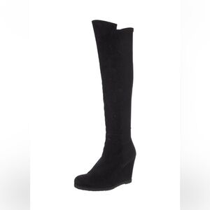 Stuart Weitzman Black Over the Knee Suede Boots